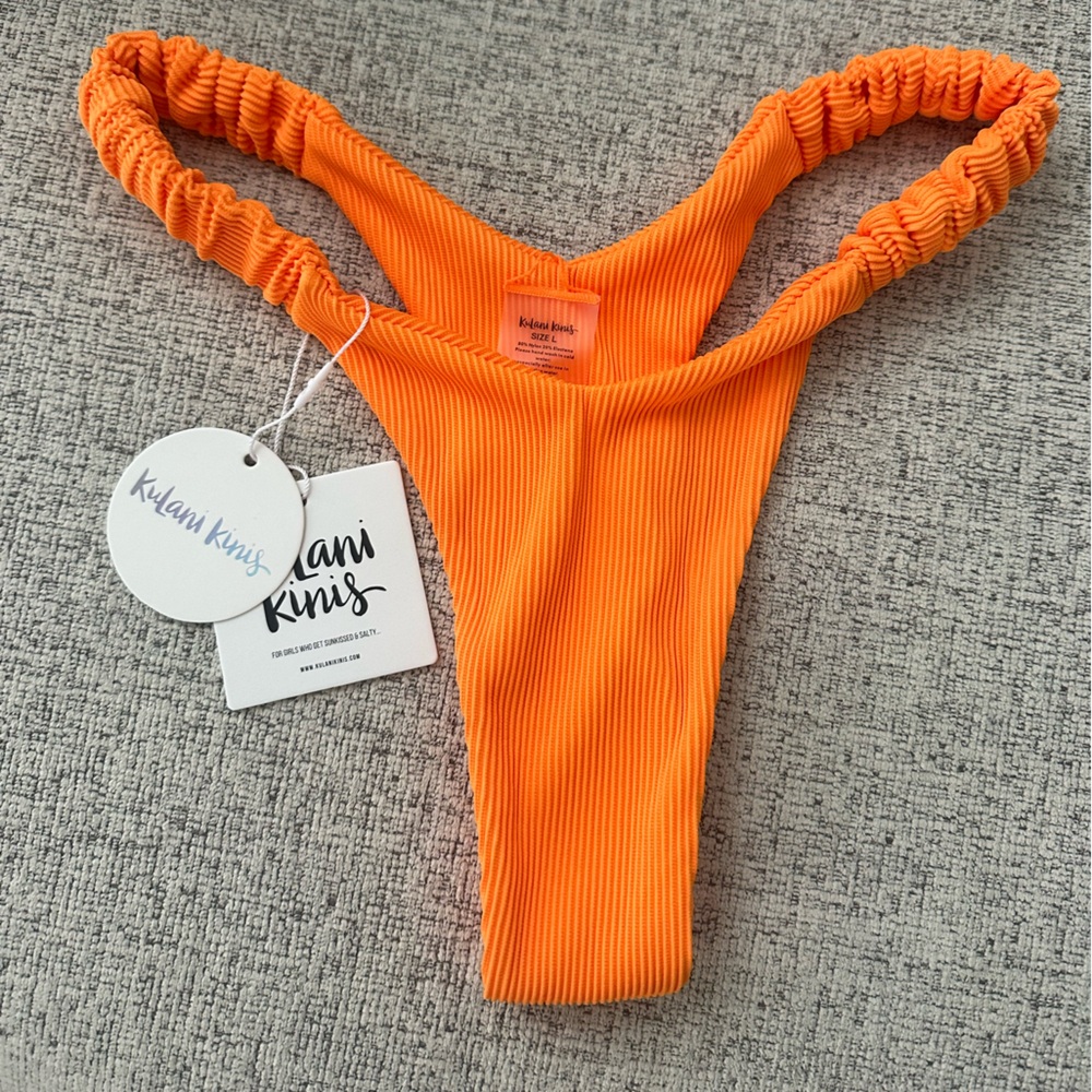 Kulani Kini orange bikini bottom NWT Size large